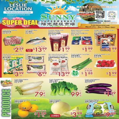 Sunny Supermarket (Leslie) Flyer March 5 to 11
