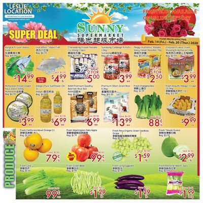 Sunny Supermarket (Leslie) Flyer February 14 to 20