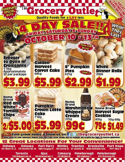 The Grocery Outlet 3-Day Sale Flyer October 11 to 13