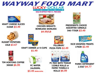 WayWay Food Mart Flyer February 14 to 20