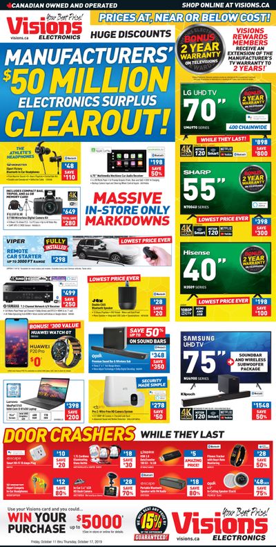 Visions Electronics Flyer October 11 to 17