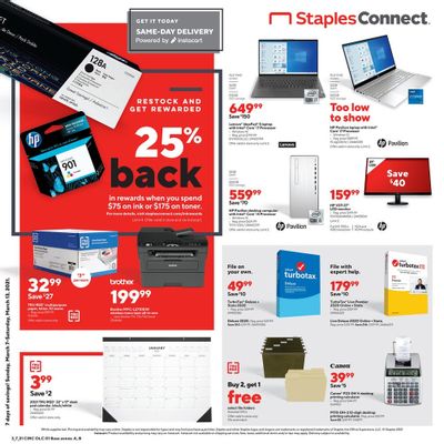Staples Weekly Ad Flyer March 7 to March 13
