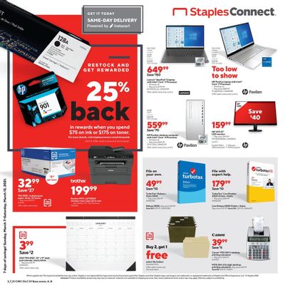 Staples Weekly Ad Flyer March 7 to March 13 Staples Weekly Ad Flyer March 7 to March 13