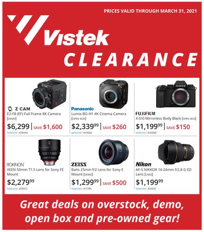 Vistek Clearance Flyer March 5 to 31