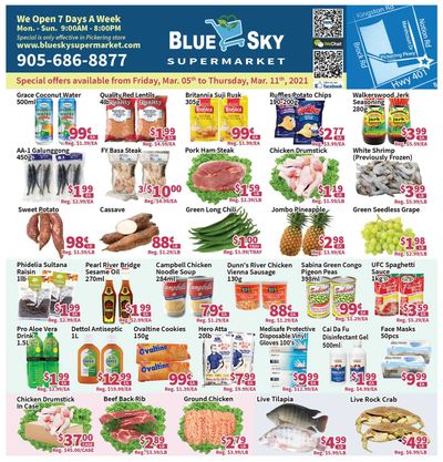 Blue Sky Supermarket (Pickering) Flyer March 5 to 11