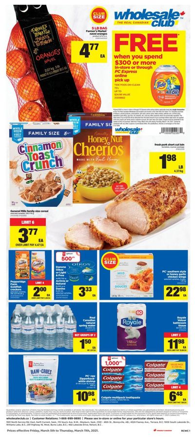 Real Canadian Wholesale Club Flyer March 5 to 11