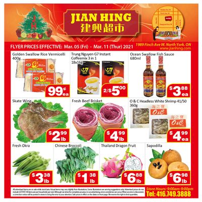 Jian Hing Supermarket (North York) Flyer March 5 to 11