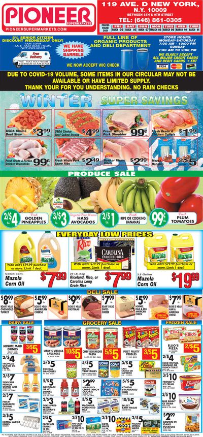 Pioneer Supermarkets Weekly Ad Flyer March 5 to March 11, 2021
