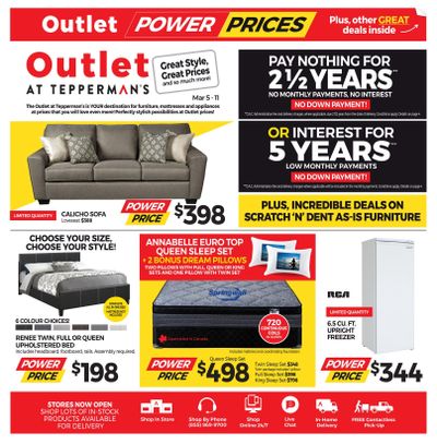 Outlet at Tepperman's Flyer March 5 to 11