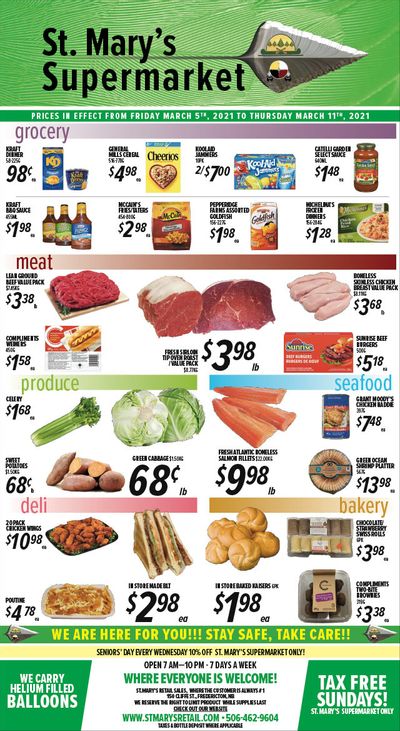 St. Mary's Supermarket Flyer March 5 to 11
