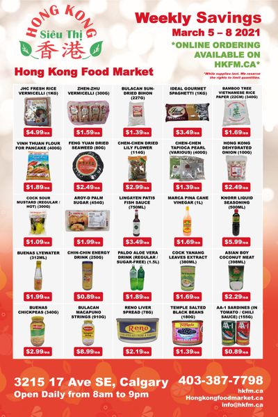 Hong Kong Food Market Flyer March 5 to 8