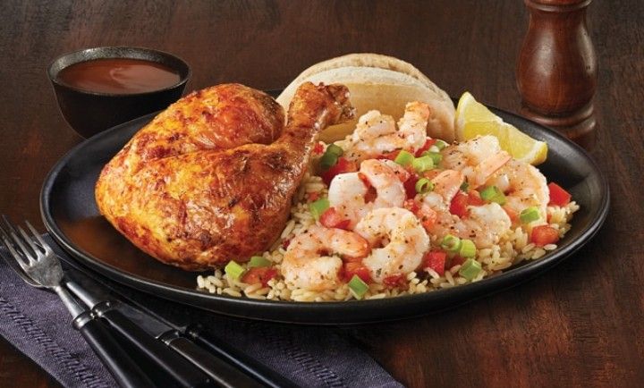 Quarter Chicken & Garlic Shrimp at Swiss Chalet Quarter Chicken & Garlic Shrimp at Swiss Chalet
