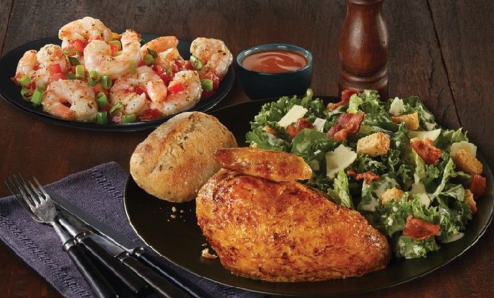 Quarter Chicken White & Garlic Shrimp at Swiss Chalet