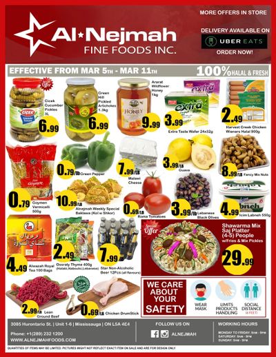 Alnejmah Fine Foods Inc. Flyer March 5 to 11