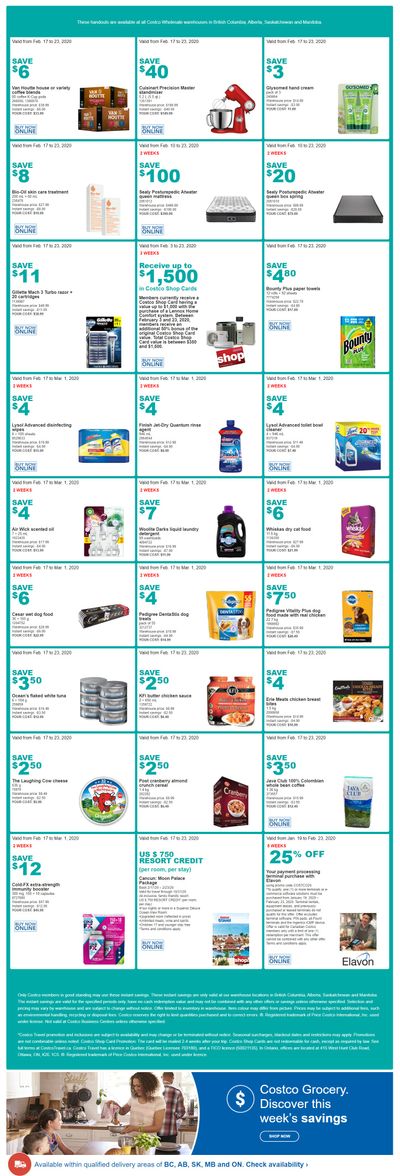 Costco (BC, AB, SK & MB) Weekly Savings February 17 to 23