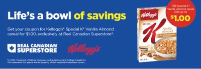 Real Canadian Superstore Coupons: Get Special K Vanilla Almond For $1