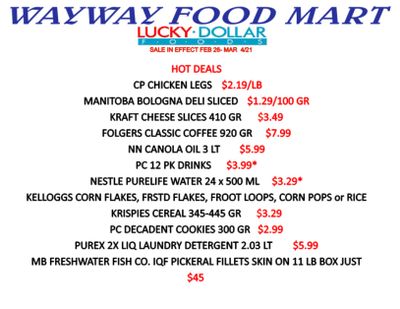WayWay Food Mart Flyer March 5 to 11