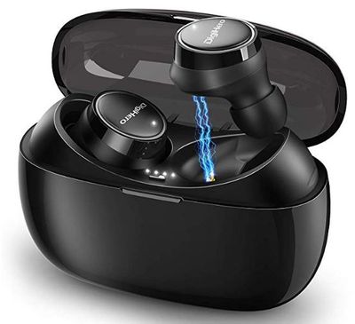Wireless Earbuds, DigiHero D1 Latest Bluetooth 5.0 True Wireless Bluetooth Earbuds with Portable Charging Case,15H Playtime 3D Stereo Sound for Gym Sport Wireless Headphones, Built-in Microphone for iOS and Android Device For $69.99 At Amazon Canada