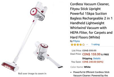 Amazon Canada Deals: Save 60% on Fityou Cordless Vacuum Cleaner + 30% on Edifier Headphones and Speakers
