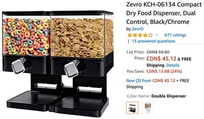Amazon Canada Deals: Save 24% on Zevro Compact Dry Food Dispenser + 27% on Inflatable Stand-Up Paddle Board 9’9″