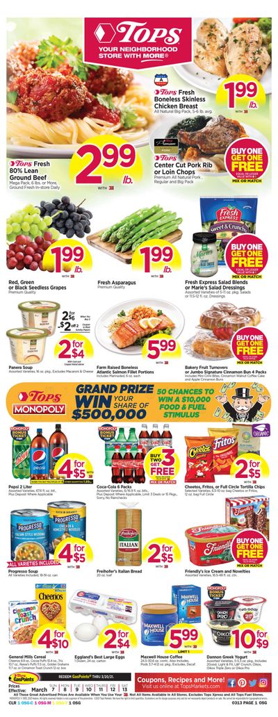 Tops Friendly Markets Weekly Ad Flyer March 7 to March 13, 2021