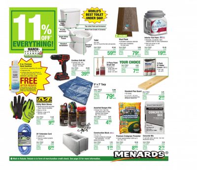 Menards Weekly Ad Flyer March 7 to March 13