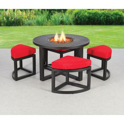 Carmine Fire Table with Seating 5 piece on Sale for $199.99 at London Drugs Canada