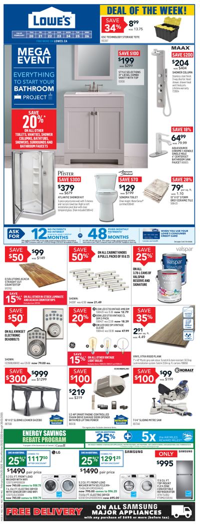 Lowe's Flyer February 20 to 26