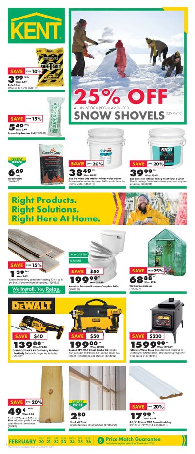 Kent Building Supplies Flyer February 20 to 26