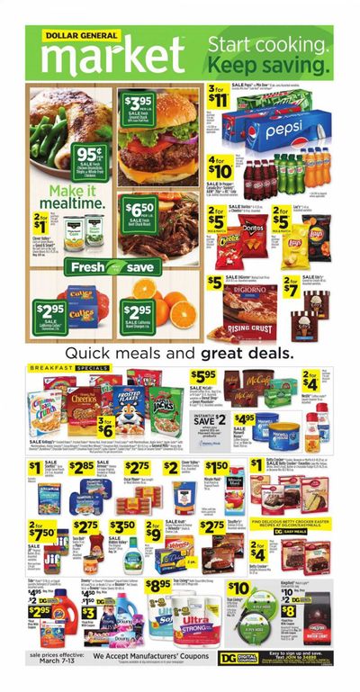 Dollar General (AL, GA, IN, KY, LA, OH, TN) Weekly Ad Flyer March 7 to March 13