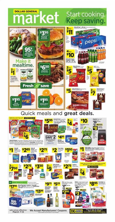 Dollar General (CA) Weekly Ad Flyer March 7 to March 13