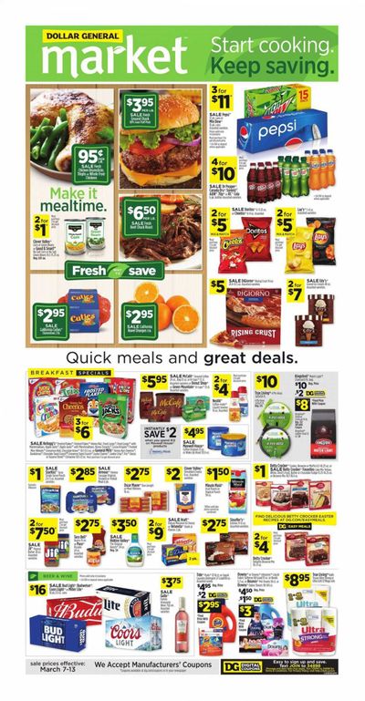 Dollar General (LA) Weekly Ad Flyer March 7 to March 13