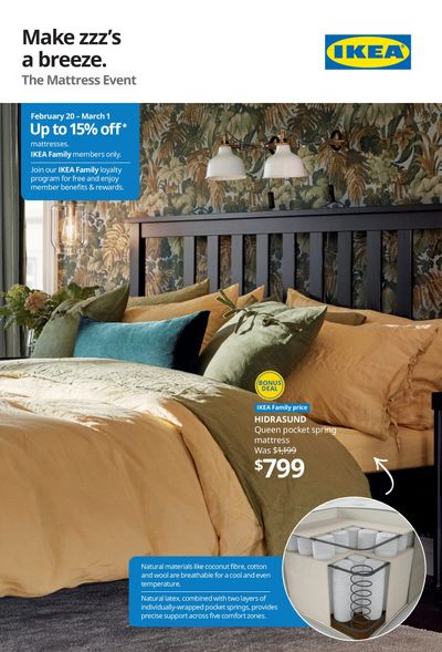 Ikea The Mattress Event Flyer February 20 to March 1