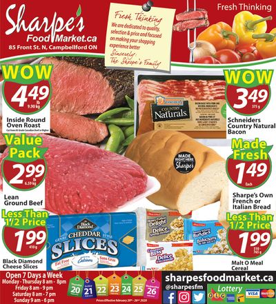 Sharpe's Food Market Flyer February 20 to 26