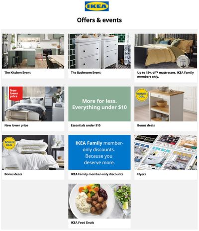 IKEA Canada Offers & Events: Get 10% – 20 % on Kitchen & Appliances + 15% – 20% on Bathroom Furniture + More