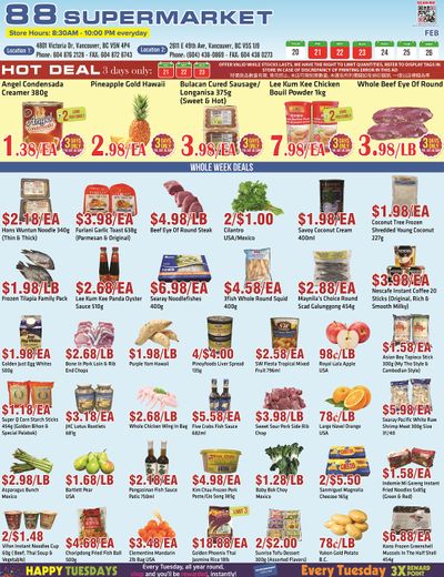 88 Supermarket Flyer February 20 to 26