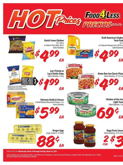 Food 4 Less (IL) Weekly Ad Flyer March 10 to March 16