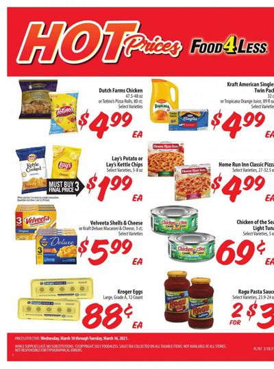 Food 4 Less (IN) Weekly Ad Flyer March 10 to March 16