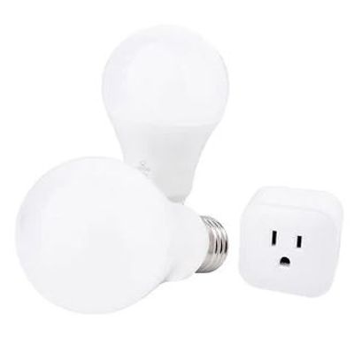 Globe Wi-Fi Smart Single CCT LED Bulb + Smart Plug Combo - works with Amazon Alexa and Google Assistant For $14.96 At The Source Canada 