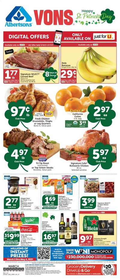 Vons (CA, NV) Weekly Ad Flyer March 10 to March 16