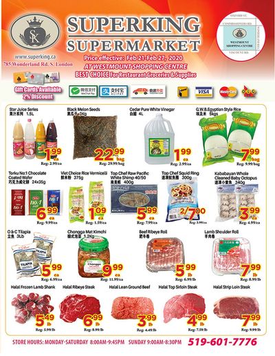 Superking Supermarket (London) Flyer February 21 to 27