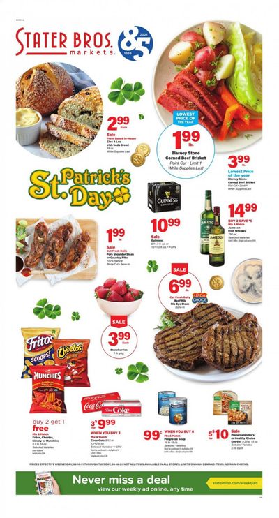 Stater Bros. Weekly Ad Flyer March 10 to March 16