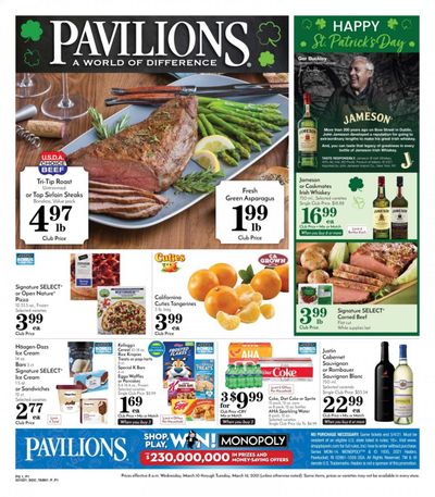 Pavilions (CA) Weekly Ad Flyer March 10 to March 16