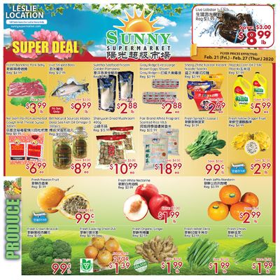 Sunny Supermarket (Leslie) Flyer February 21 to 27