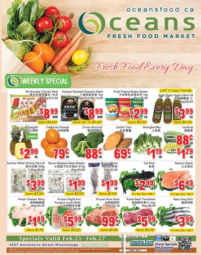Oceans Fresh Food Market (Mississauga) Flyer February 21 to 27