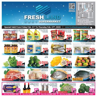 FreshLand Supermarket Flyer February 21 to 27