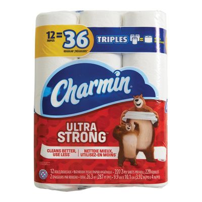Charmin Ultra Strong Bathroom Tissue  12pk on Sale for $7.97 at Giant Tiger Canada