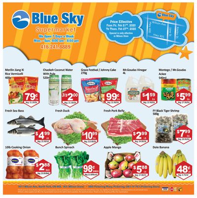 Blue Sky Supermarket (North York) Flyer February 21 to 27