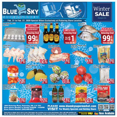 Blue Sky Supermarket (Pickering) Flyer February 21 to 27