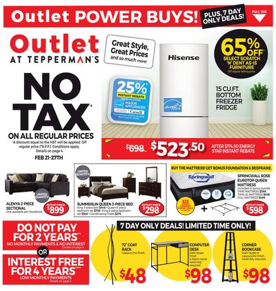 Outlet at Tepperman's Flyer February 21 to 27